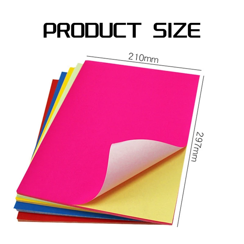 A4 Sticker Paper -A4 Labels 8.27X11.69 Inch For Laser/Inkjet Printers Office School