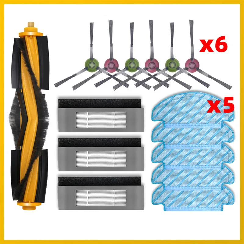 

Replacement Main Roller Side Brush Water Tank Filter Mop for Ecovacs Deebot OZMO 920 950 T5 Yeedi 2 Hybrid Vacuum Cleaner Parts
