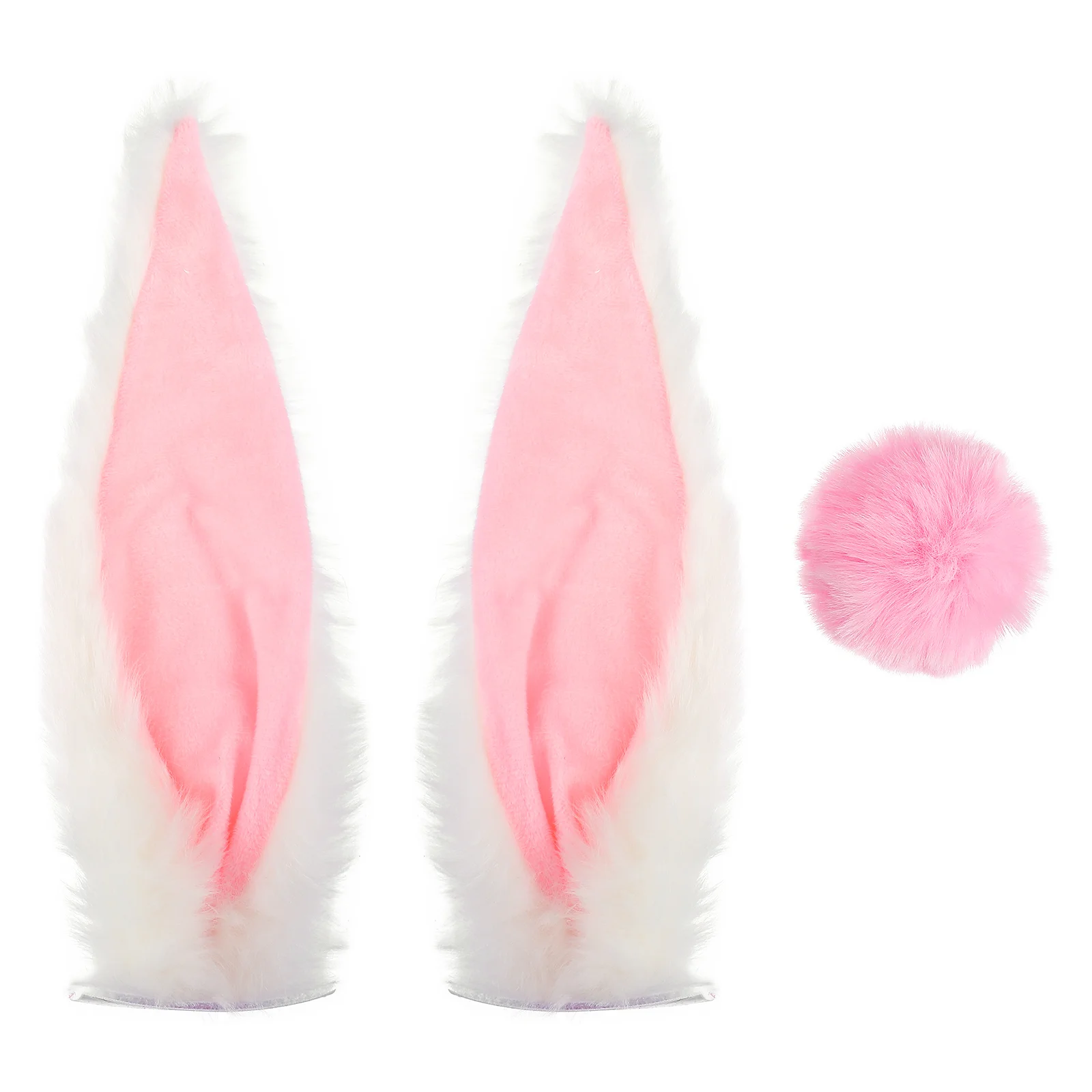

Decoration Rabbit Ornament Motorbike Bunny Ears Detachable Rabbit Ears Faux Rabbit Fur Ornaments