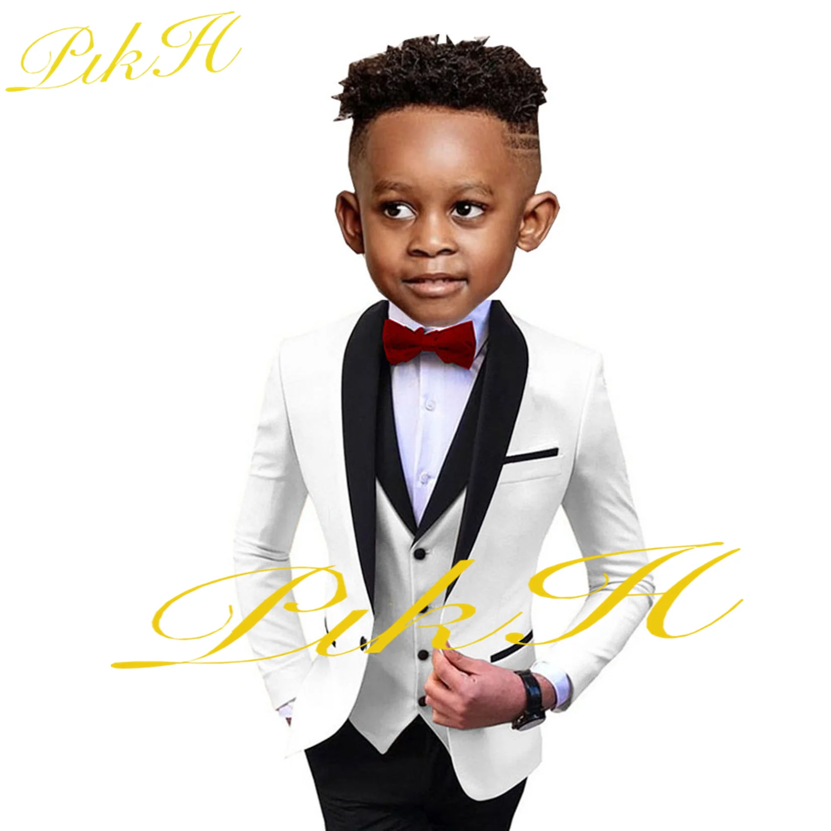 Suit for Boys Wedding Tuxedo Jacket Pants Vest Three-Piece Set Child Clothes Slim Fit Blazer Set Kids costume enfant garçon