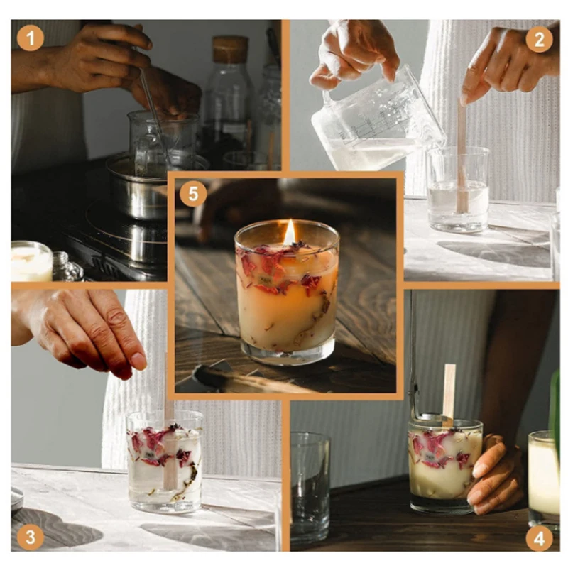 30 шт. деревянные фитили для свечей с зажимом |