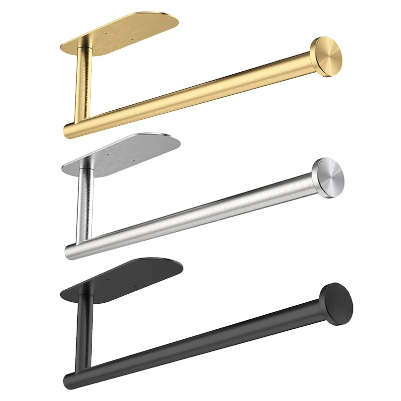 

Держатель для бумажных полотенец из нержавеющей стали, стойка для бумажных полотенец в ванную комнату, компактный инструмент, простой в исп...