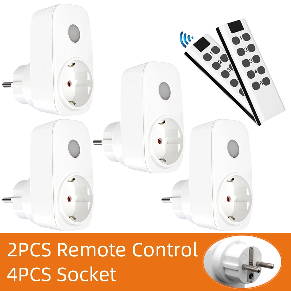 

Universal FR EU Smart Plug Socket 433mhz RF Switch Remote Control Outlet Compatible Broadlink RM4 Pro For Smart Home Automation