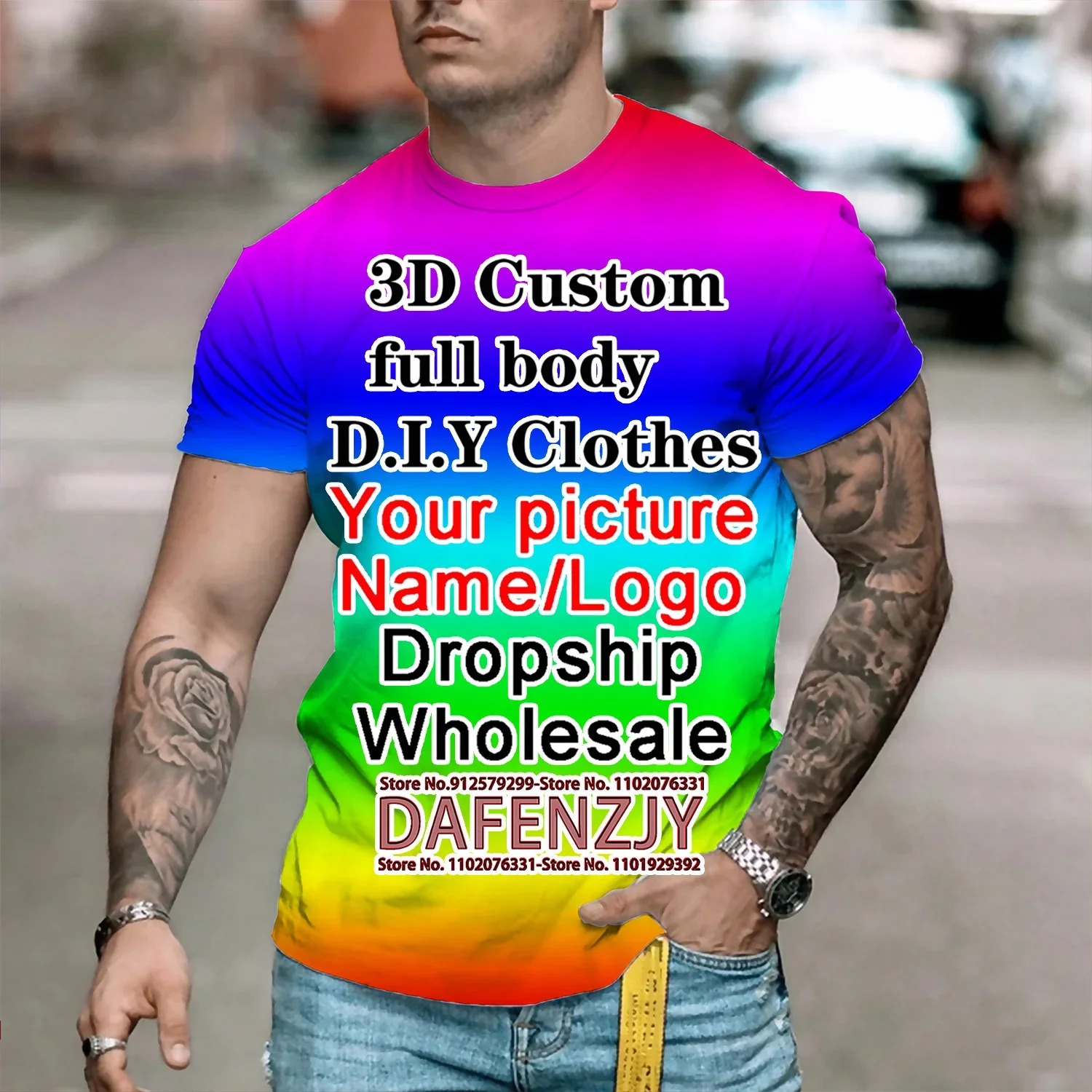 Мужская футболка с индивидуальным фото Винтажная летняя одежда топы