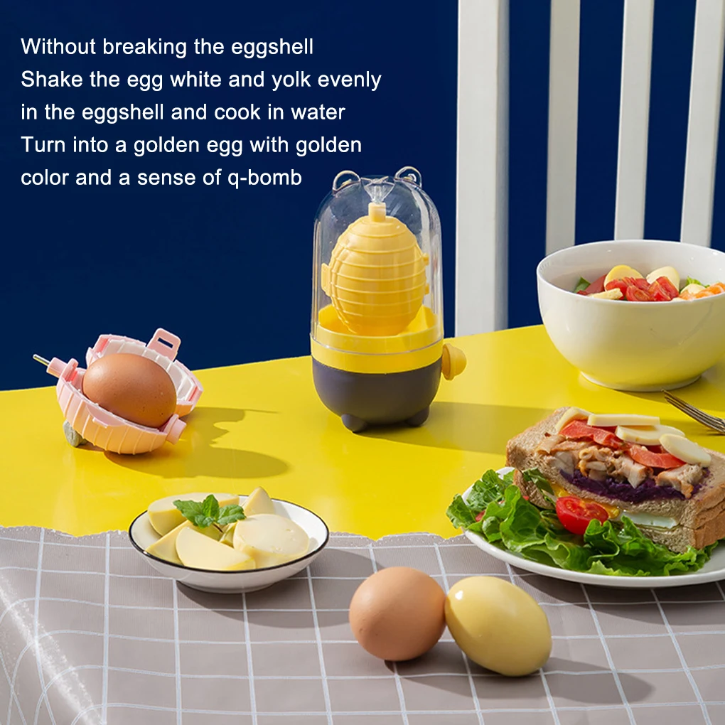 

Eggs Yolk Mixing Whisk Egg Making Hand Powered Blender Washable Detachable Puller Inside Mixer Household Scrambler Cooking