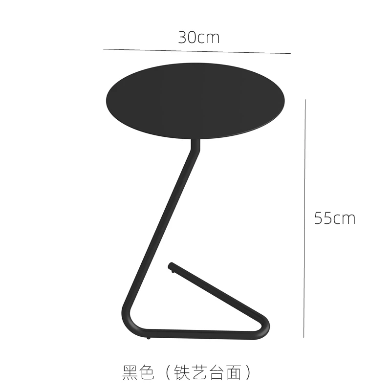 Белый круглый современный кофейный столик Декор металлический балкон