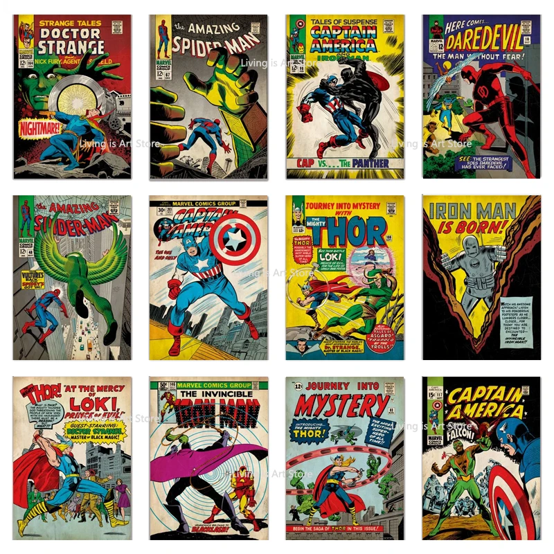 

Marvel Spiderman Canvas Painting Posters Home Decor Wall Art Pictures Decoration for Living Room Bedroom Birthday Gift for Kids