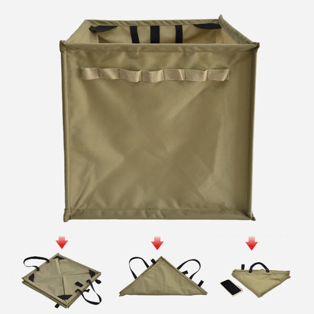

With Handle Folding Outdoor Camping Storage Box with An External Hanging Strip Picnic Cookware Utensils Kit