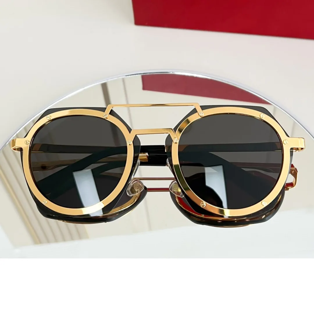 

Многоугольные титановые солнцезащитные очки без оправы, женские роскошные дизайнерские Брендовые очки, мужские очки с верхними зубчатыми линзами Uv400, золотые солнечные очки с фотоэлементами