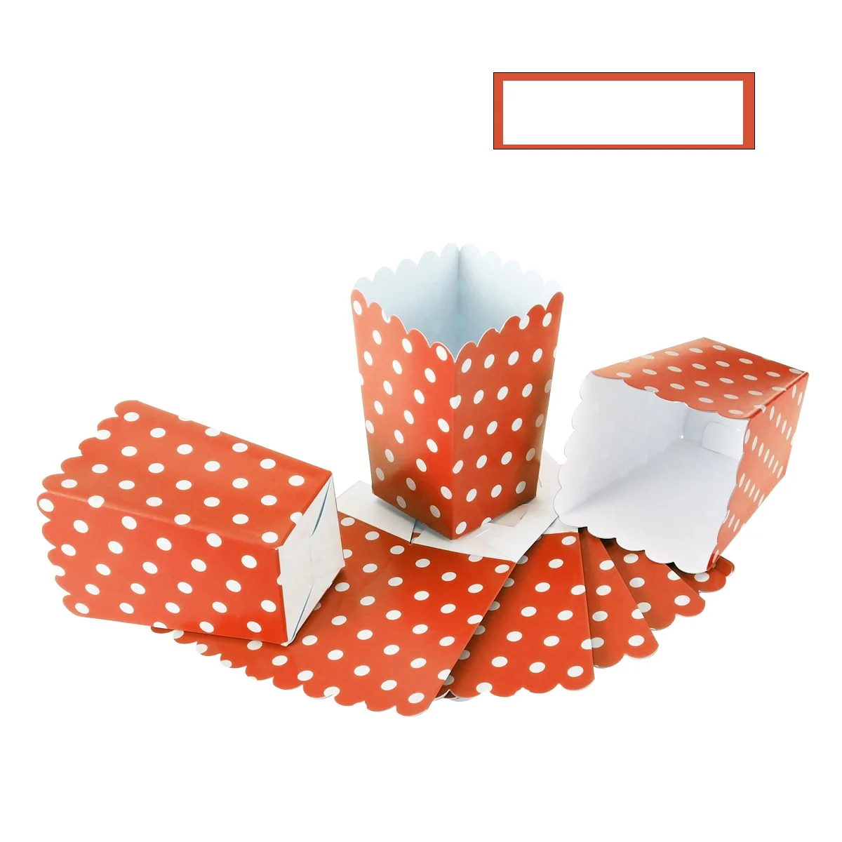 

24pcs Popcorn Boxes Holder Containers Cartons Paper Bags Dot Design Snack Box for Movie Theater Dessert Tables Wedding Favors