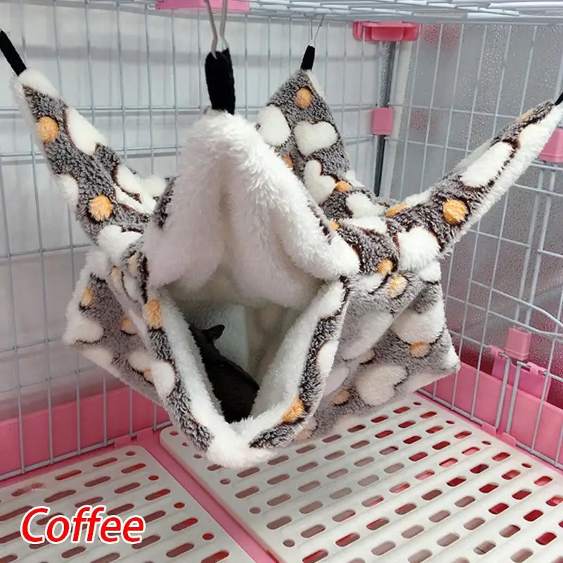 

2 Size Small Animal Sleeping Pet Cage Hammock Hamster Hammock Nest Bed House Toys Hanging Cage Warm