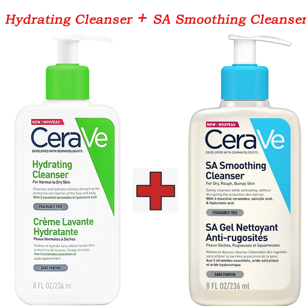 

Cerave Skin Care Products Salicylic Acid Cleanser Hydrating Facial Cleanser Face Wash Moisturizing Blackhead Removal Care 236ml