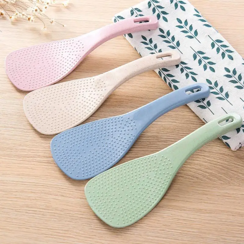 

Plastic Rice Spoon Rices Serving Spoons 1pc Wheat Straw Multipurpose Rice Shovel Wholesale Kitchen Gadgets Accessories Handle
