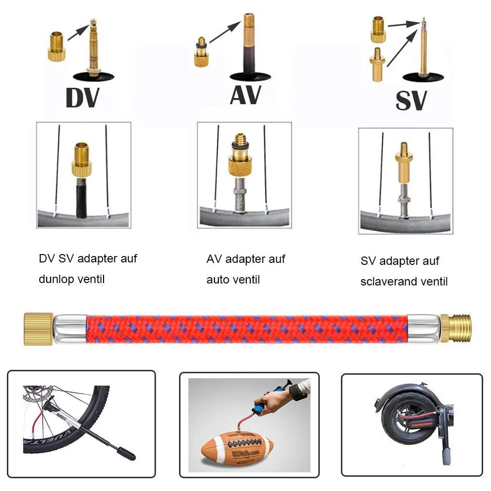 

Bicycle Valve Adapter Valve 21/16/9 Pieces Adapter Bicycle Bike Convertor Copper Cycle Group Pure Copper Plastic
