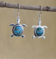 newest bohemia style turtle luxury earrings tribal antique earrings for women fashion jewelry brincos moonstone drop earring