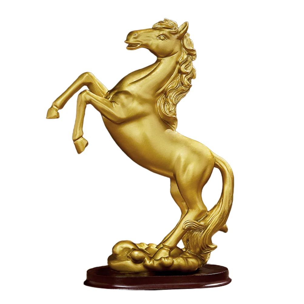 

Horse Statue Decorfigurine Figurines Resin Desktop Zodiac Chinese Craftcollectible Adornment Home Sculpture Success Running