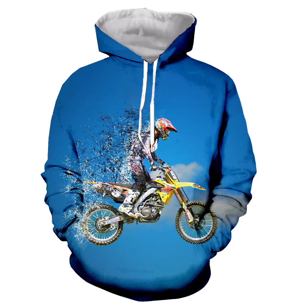 

2023 Motorcycle Motocross Funny New Fashion Long Sleeves 3D Print Zipper/Hoodies/Sweatshirts/Jacket/Men/women Dropshipping