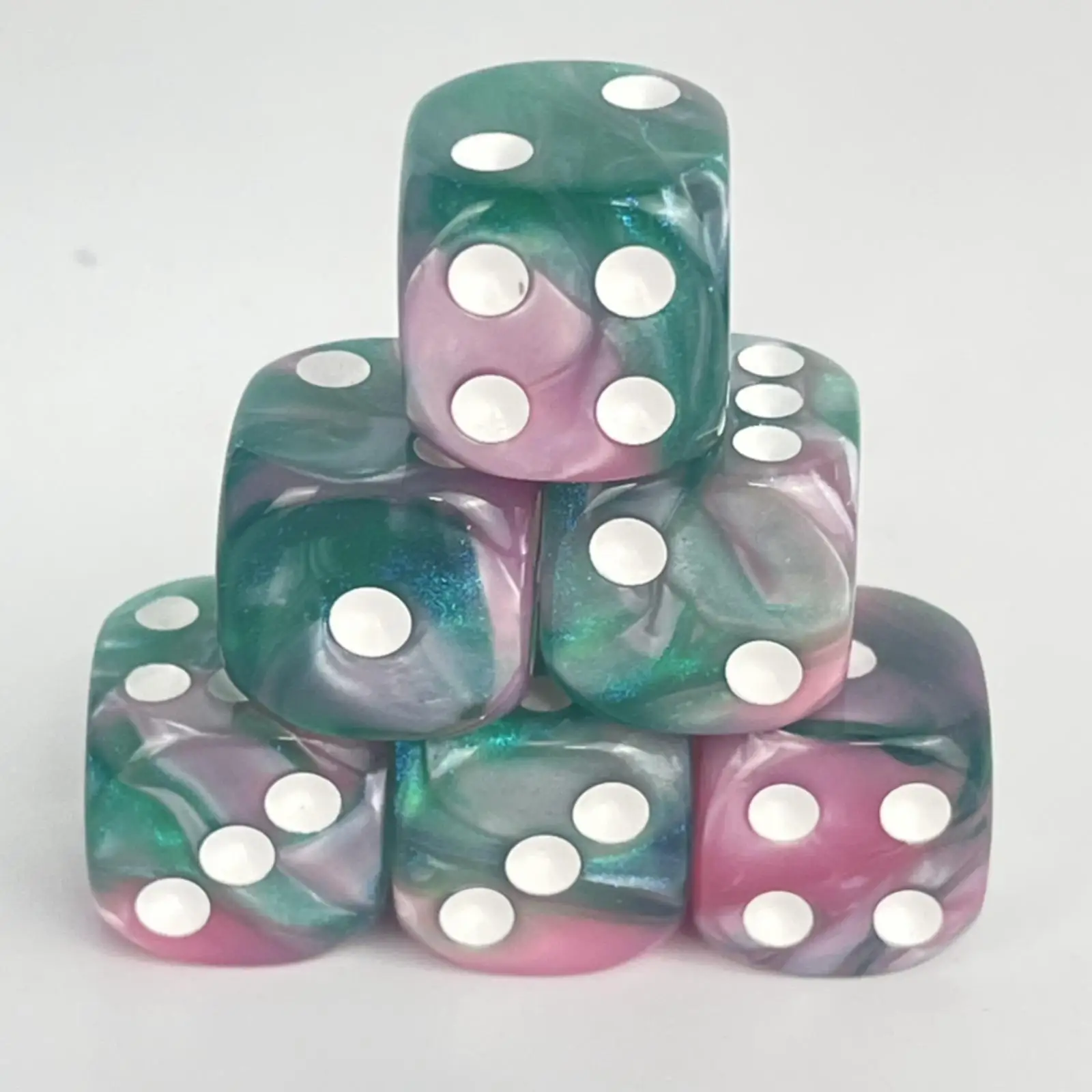 

10 Pieces Cartoon D6 Dices Set Table Game for Party Cafe Family Gathering