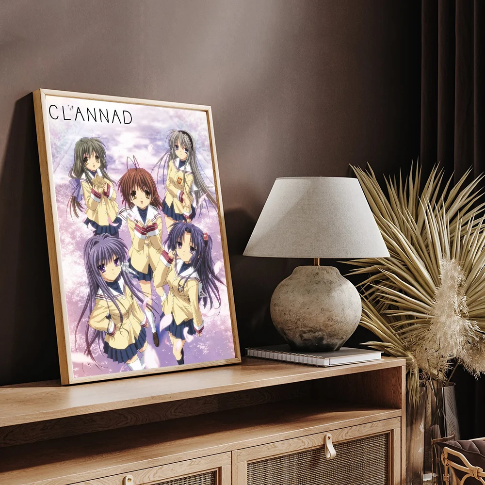 Clannad After Story Vintage Posters Sticky Retro Kraft Paper Sticker DIY Room Bar Cafe Kawaii Decor