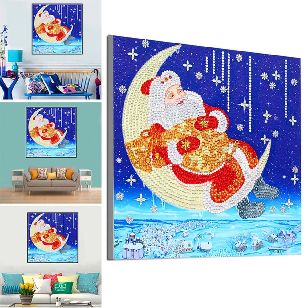 

DIY 5D Spot Drill Diamond Painting Xmas Snowman Kit Art Hang Crystal Decor Hand Embroidery Cross Stitch Kits Xmas Navidad Decor