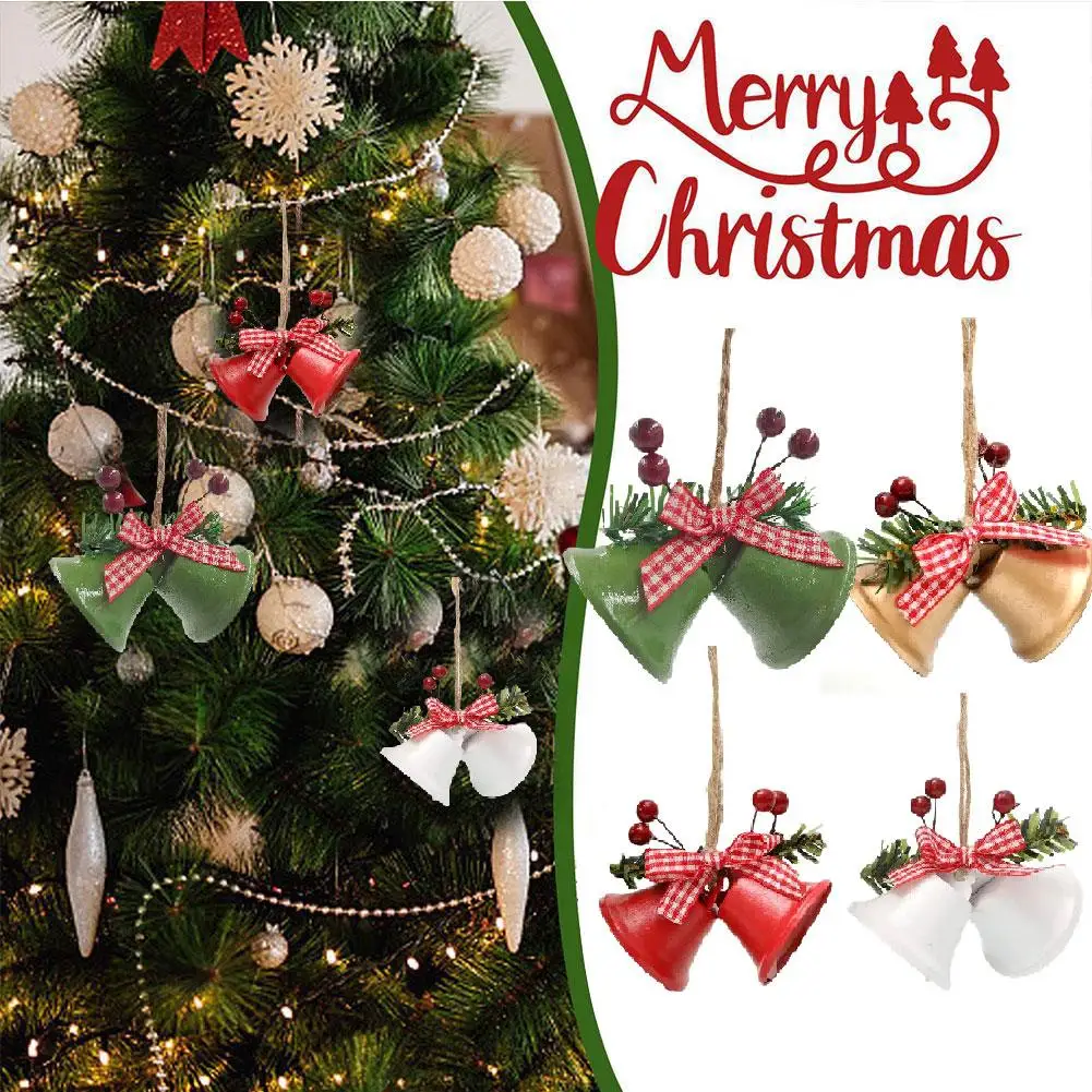 New Christmas Bell Pendant Tree Hanging Bells Xmas Jingle Metal Supplies Party Festival Decor Home Amb W6h6