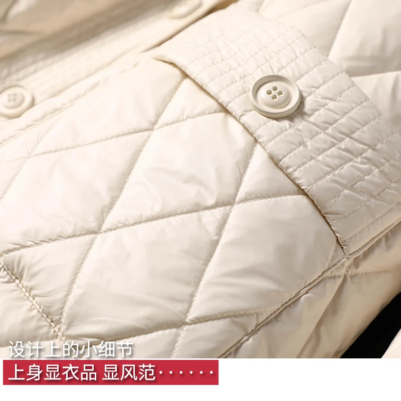 Luxury High Quality Thin Slim Casaco Feminino  Winter Coat Women  90%  White Duck Down  Autumn/Winter  Jackets for Women