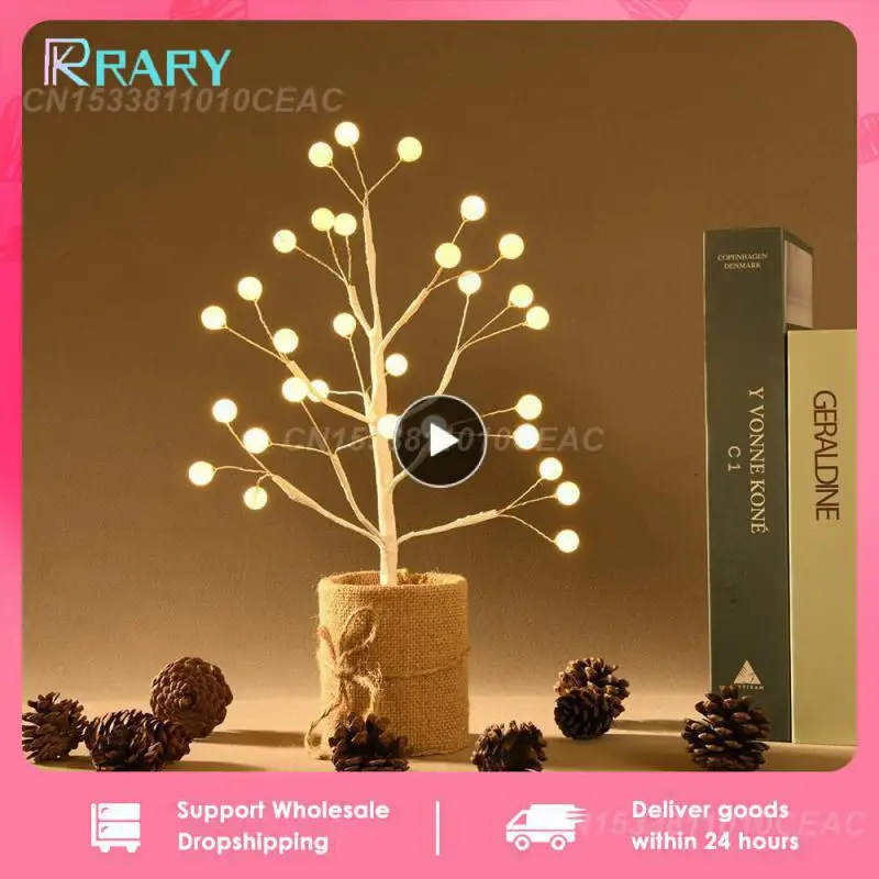

Простое и деликатное светящееся маленькое дерево, украшение, атмосфера, декоративное освещение для дерева, высококачественный материал, светодиодный ночник