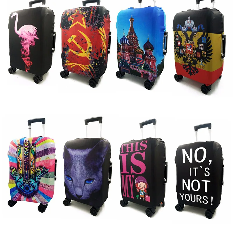 Travel Suitcase Protective Cover Luggage Case Thicker Travel Accessories Elastic Luggage Dust Cover Apply to 18''-32'' Suitcase