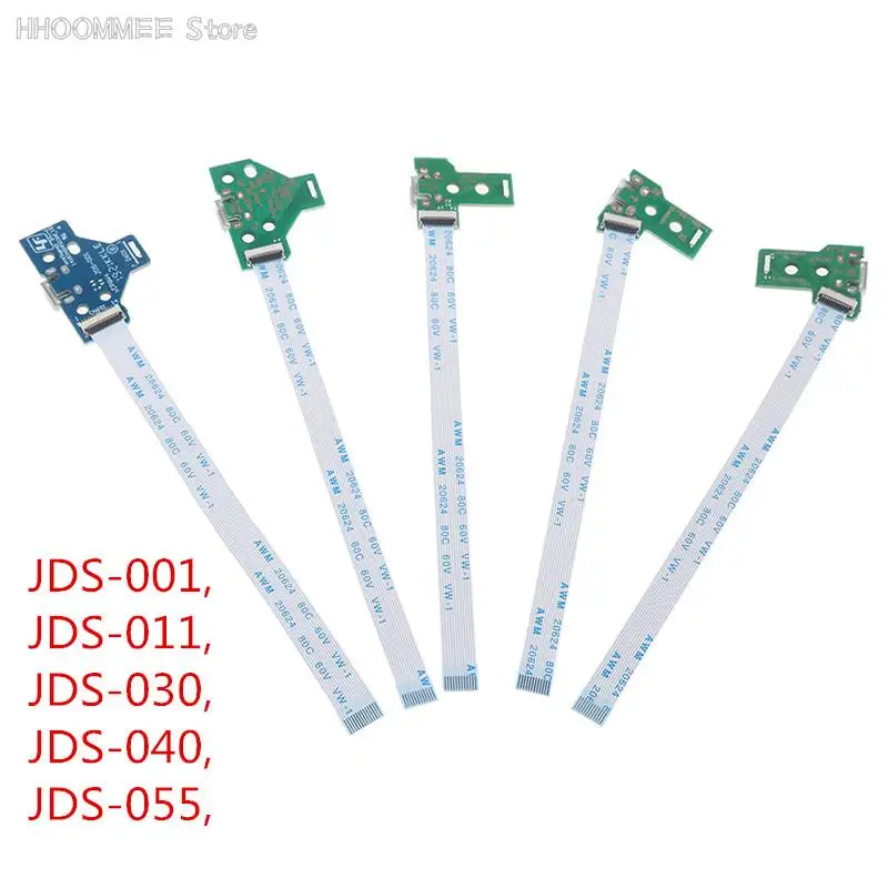 1pc USB Charging Port Socket Circuit Board For 12Pin JDS 011 030 040 055 14Pin 001 Connector For PS4 Controller 5 Styles