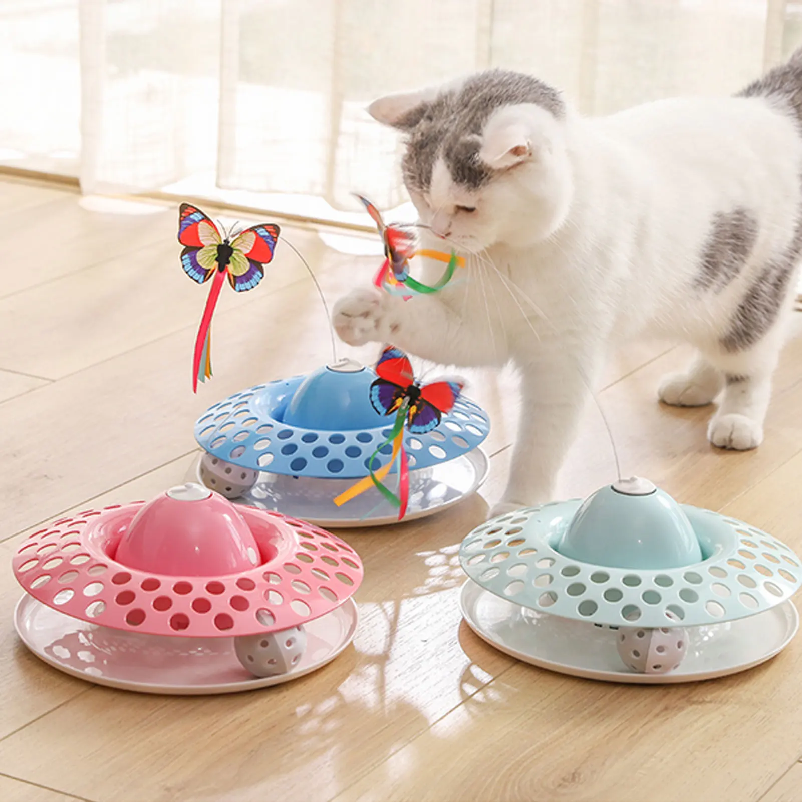 

Интерактивные игрушки для кошек, забавная игрушка, игрушка-бабочка, котенок с запасными частями, товары для домашних животных