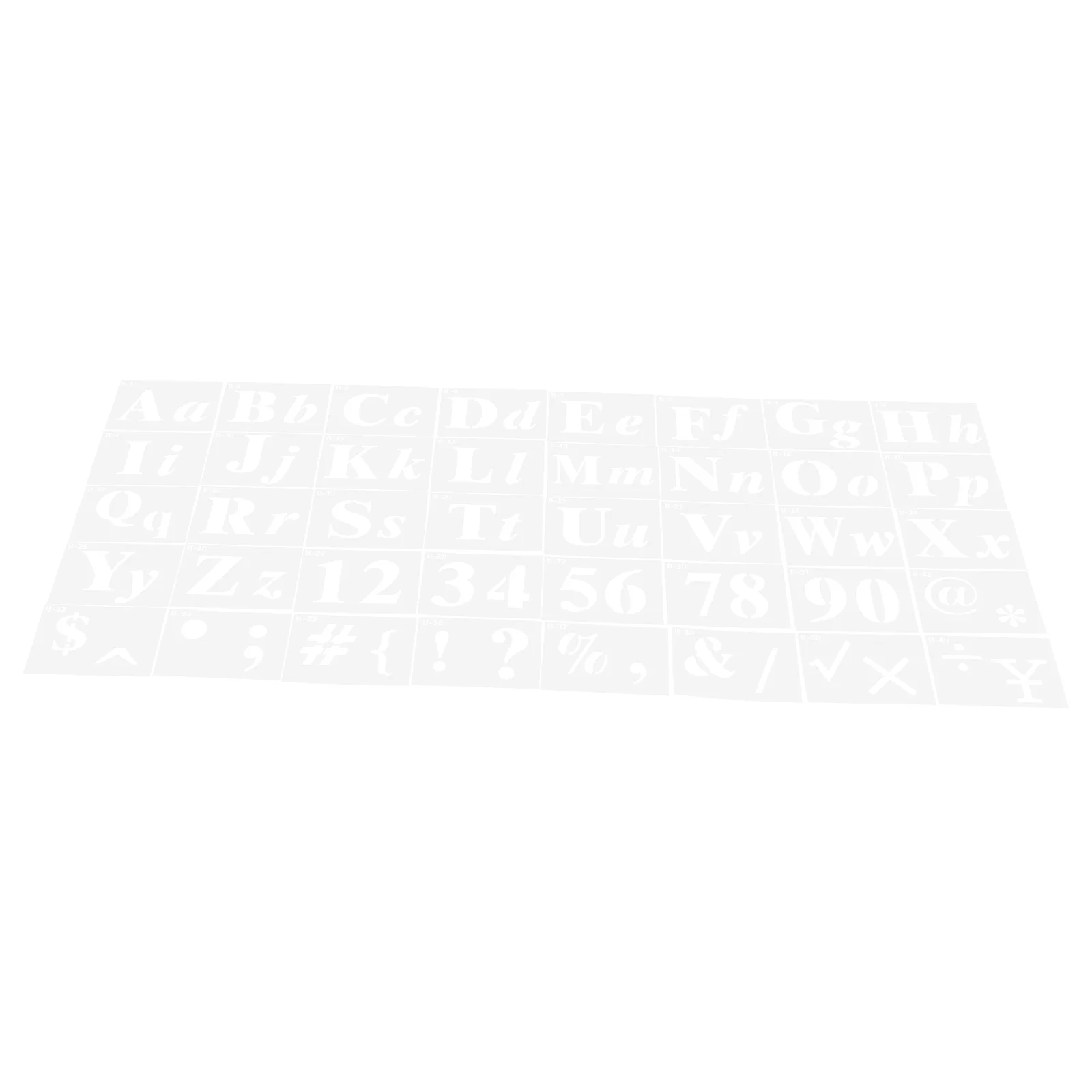 

40 Sheets Painting Stencil Letter Numbers Symbols Drawing Template Spraying Templates