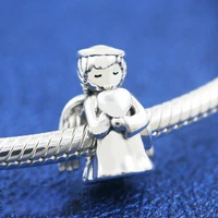 guaranteed quality 925 solid silver sparkling angel of love charms mybeboa fit pandora original bracelet women diy jewelry