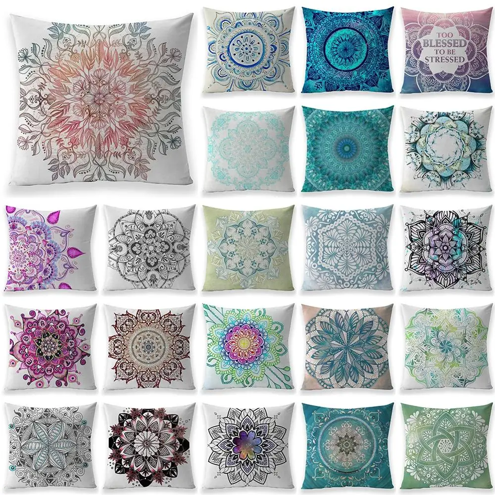 

Boho Mandala Pillow Cover Seat Sofa Bedroom Living Room Cushion Cover Home Decor Gift Car Decor Accessories Ornament