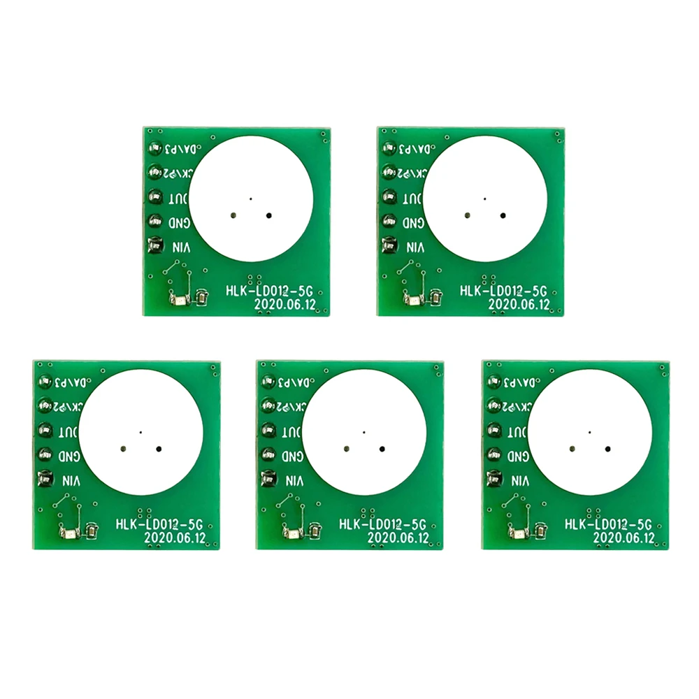 

HLK-LD012-5G Модуль радарного датчика сверхнизкой мощности Микроволновой радар Индукционный переключатель Инфракрасный индукционный датчик человеческого тела 5,8G