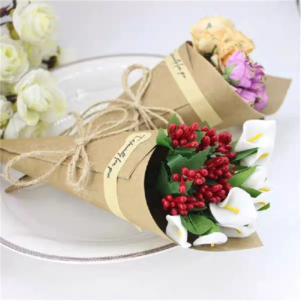 50 шт. конусы из крафт-бумаги для свадьбы