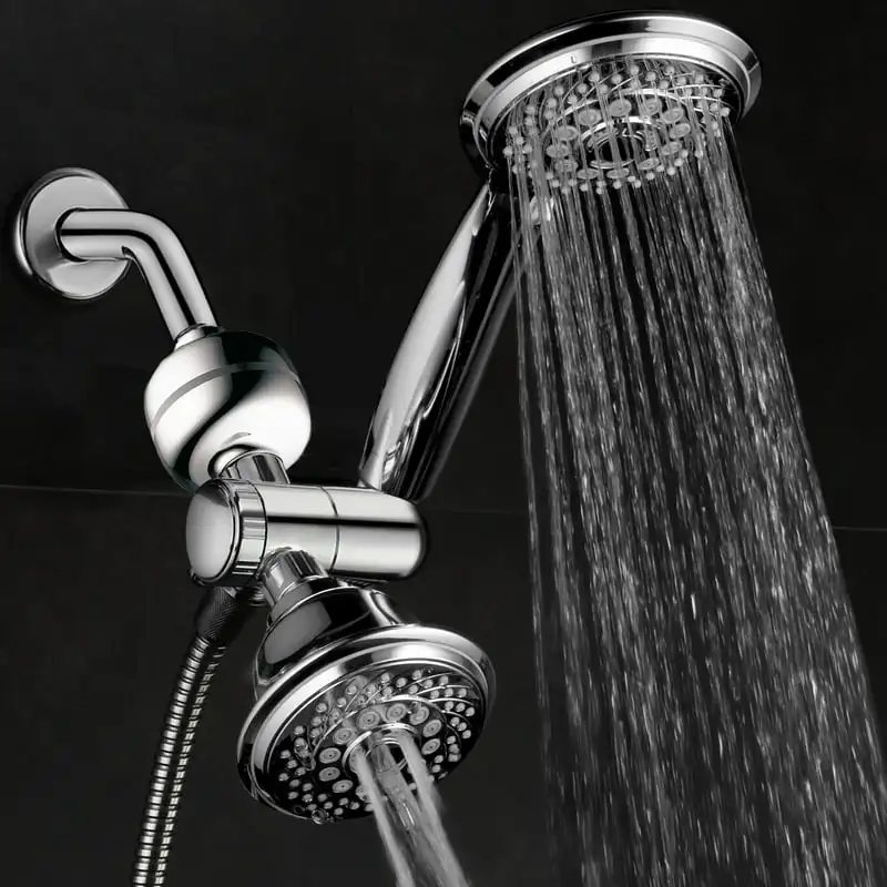 

Luxury 3-Way Shower Combo, Shower Head and Handheld Chrome Duchas inteligentes para baño Shower filter Regadera de lluvia para