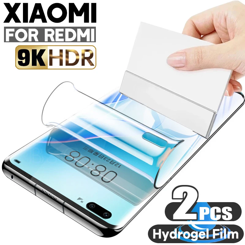Films For Xiaomi No 10 9Li CC9Pro CC9EA3 MI 12 Pro 12T12S POCO C3 C40 X3X4 Pro GT M5M5S Glass Hydrogel Film 2PCS Full