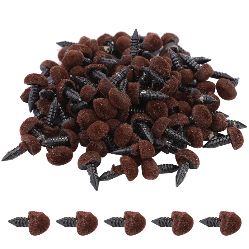 

LMDZ 100Pcs/Lot Plastic Flocking Triangular Safety Toy Triangle Velvet Nose Animal for DIY Bear Puppet Dolls Toys Accessories