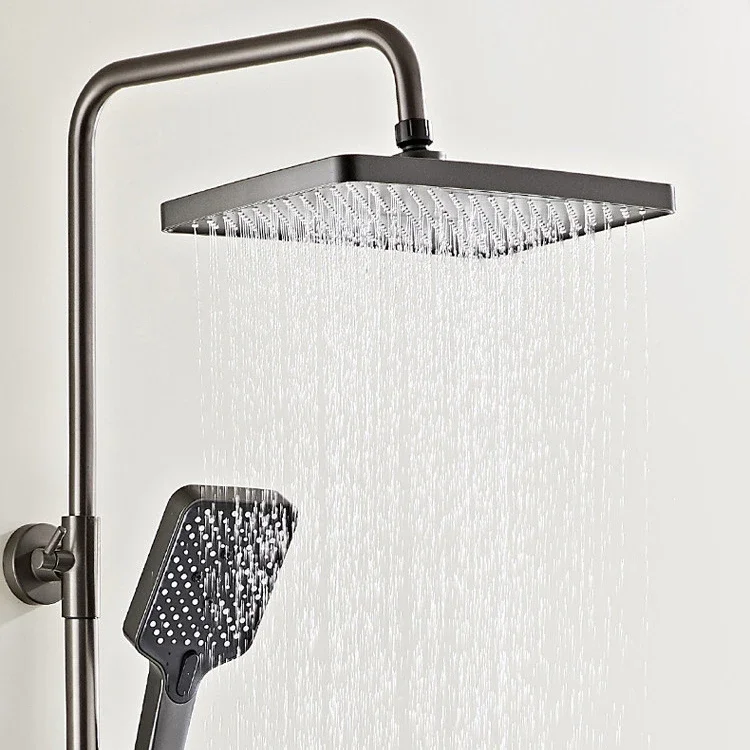 HUNNISE пианино цифровой набор для душа ванной комнаты качественный латунный