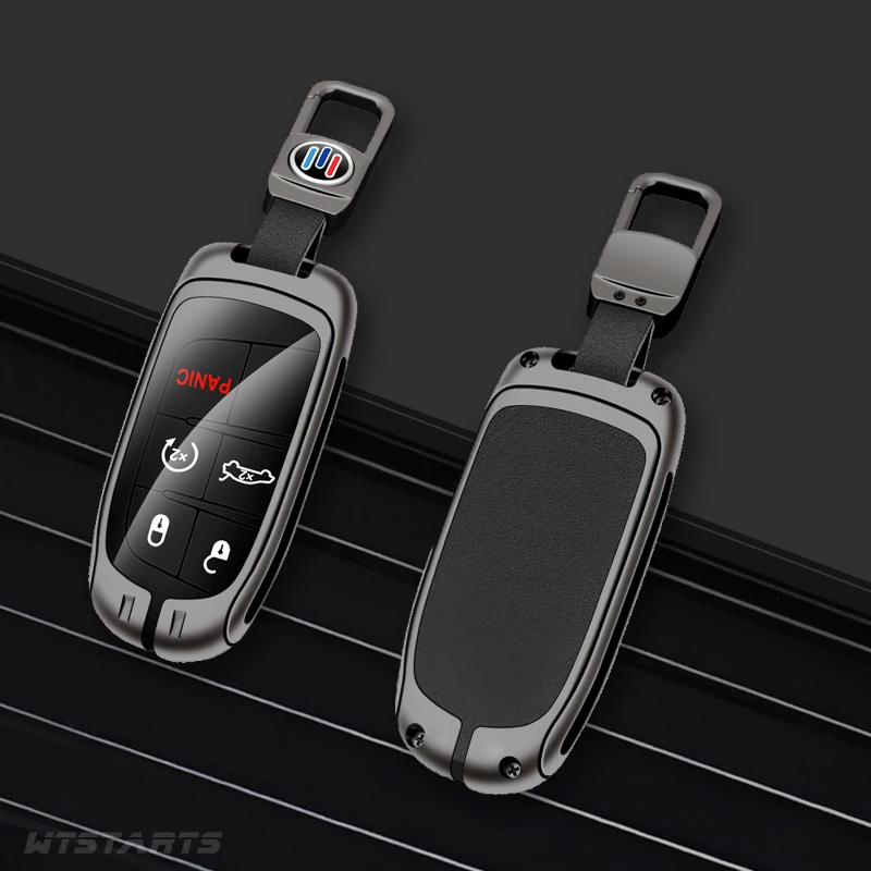 

Zinc Alloy Car Leather Keychain Case For Jeep Renegade Grand Cherokee For Dodge Ram 1500 Journey Charger Challenger Fiat Durango