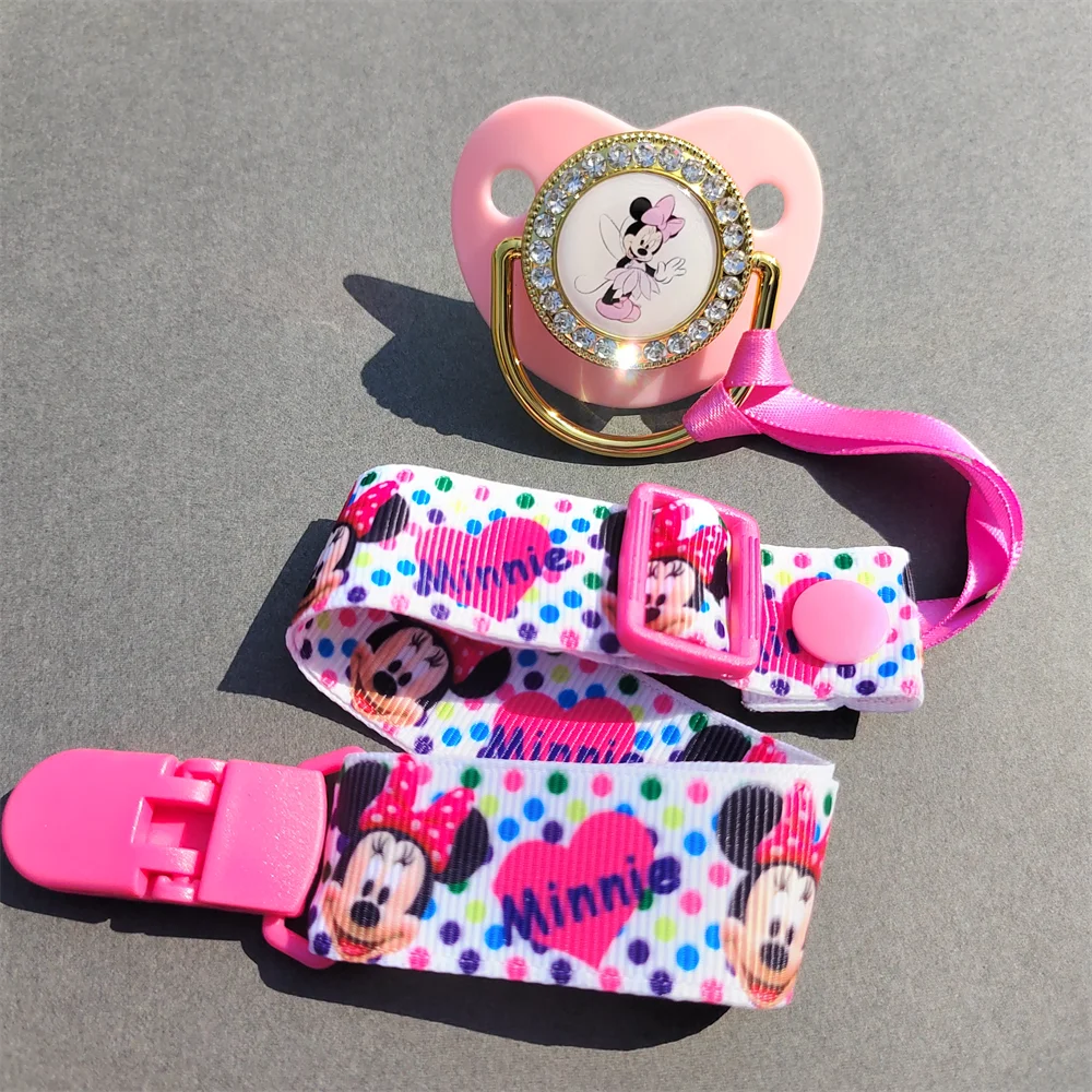 Розовая Детская Соска-пустышка с Микки Маусом пустышка из пищевого силикона без