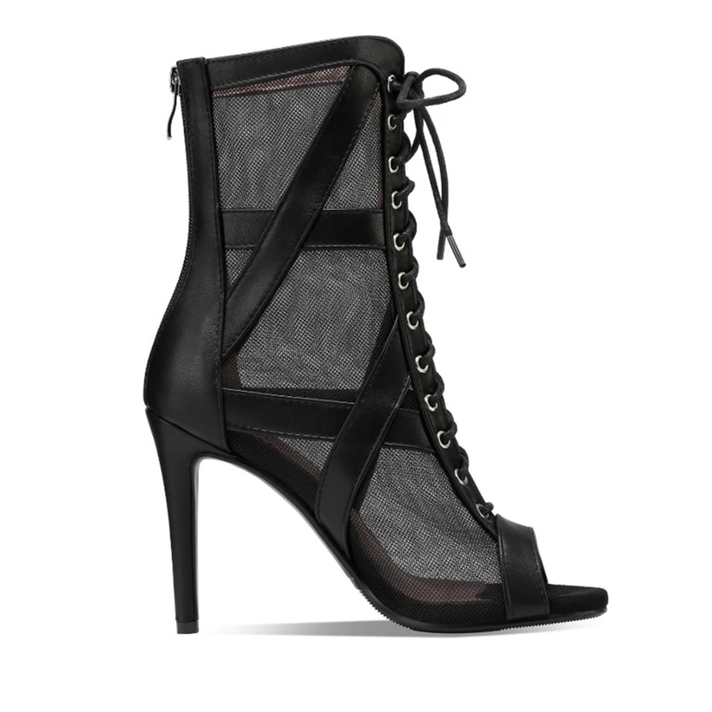 2022 High Quality Leather Dance Booties Rubber Outsole Latin Ballroom Dancing Shoes Women Salsa Party Dance Shoes