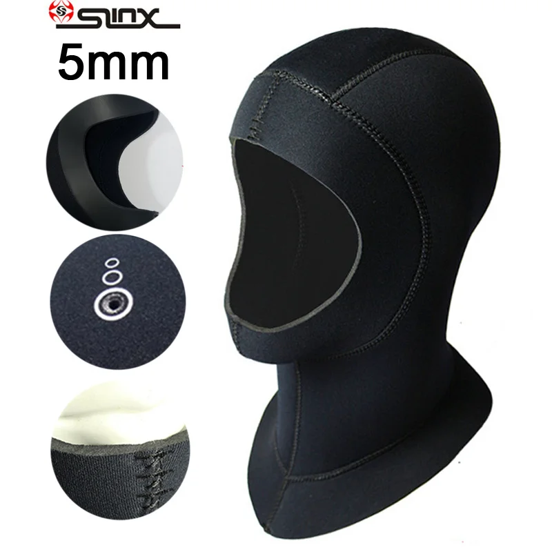 

5mm neoprene dive hood cap for scuba diving cold water scuba dive sports Cap Waterproof keep warming Brand new 1pc SLINX