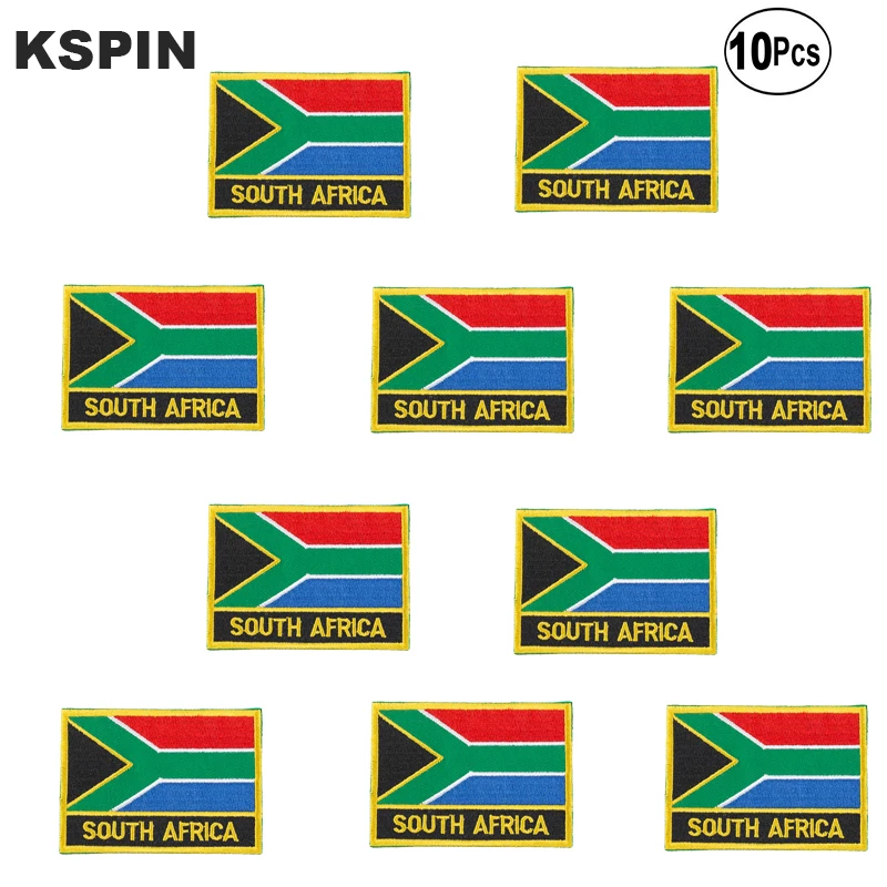 

South Africa Flag Embroidery Patches Iron on Saw on Transfer patches Sewing Applications for Clothes in Home&Garden