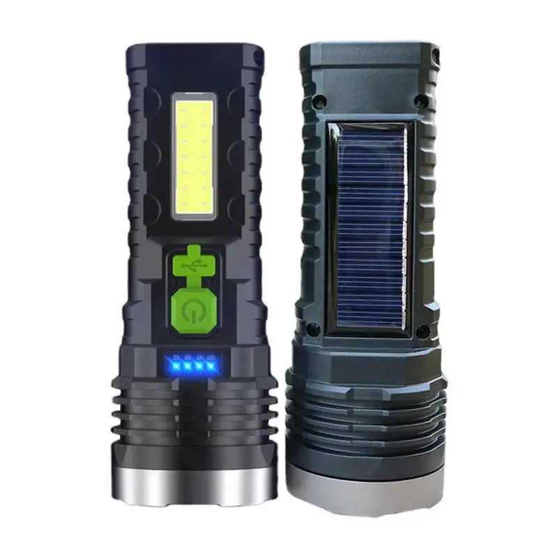 

Многофункциональные USB перезаряжаемые солнечные фонарики, портативная быстрая зарядка, мощное освещение для кемпинга, внешнее аварийное устройство