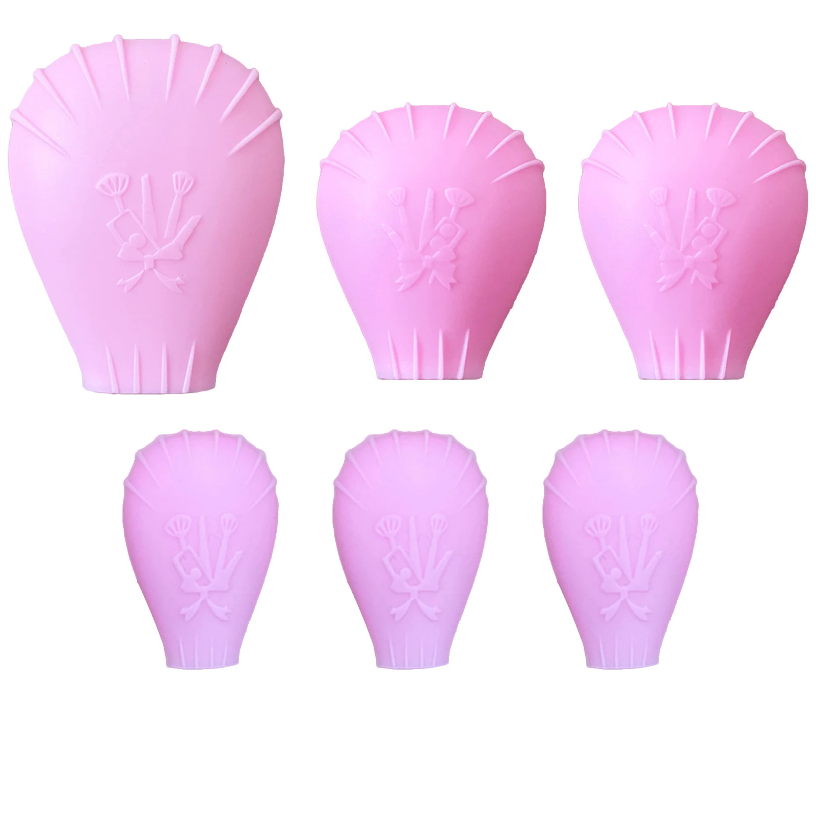 

7pcs Home Anti Fall Out Easy To Carry Soft Pink Protecting Bristles For Travel Neat Trendy Makeup Brush Covers Portable Reusable