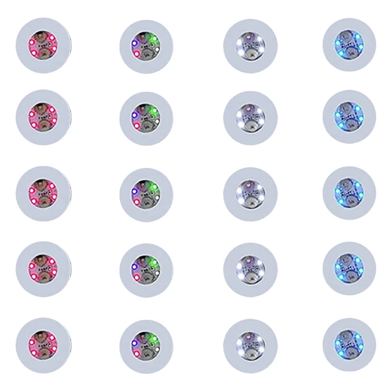 

New 50 Pcs LED Coaster Round Flash Cup Mat Sticker Lights For Wine Liquor Bottle, Drinks Party, Bar Party