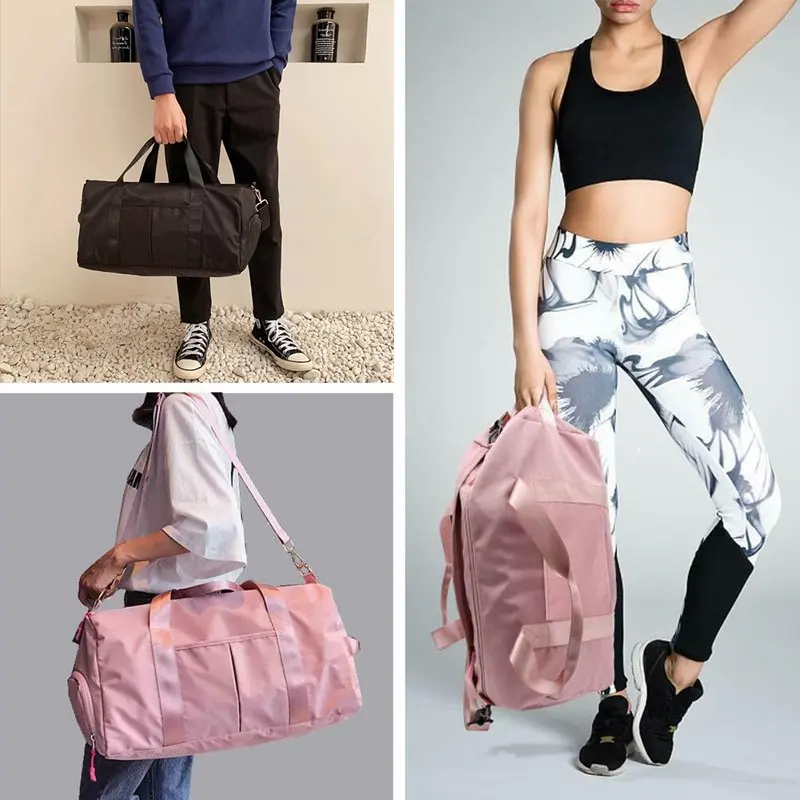 Dry Wet Separated Gym Bag, Sport Gym Duffle Holdall Bag Training Handbag Yoga bag Travel Overnight Weekend Shoulder Tote Bag wit
