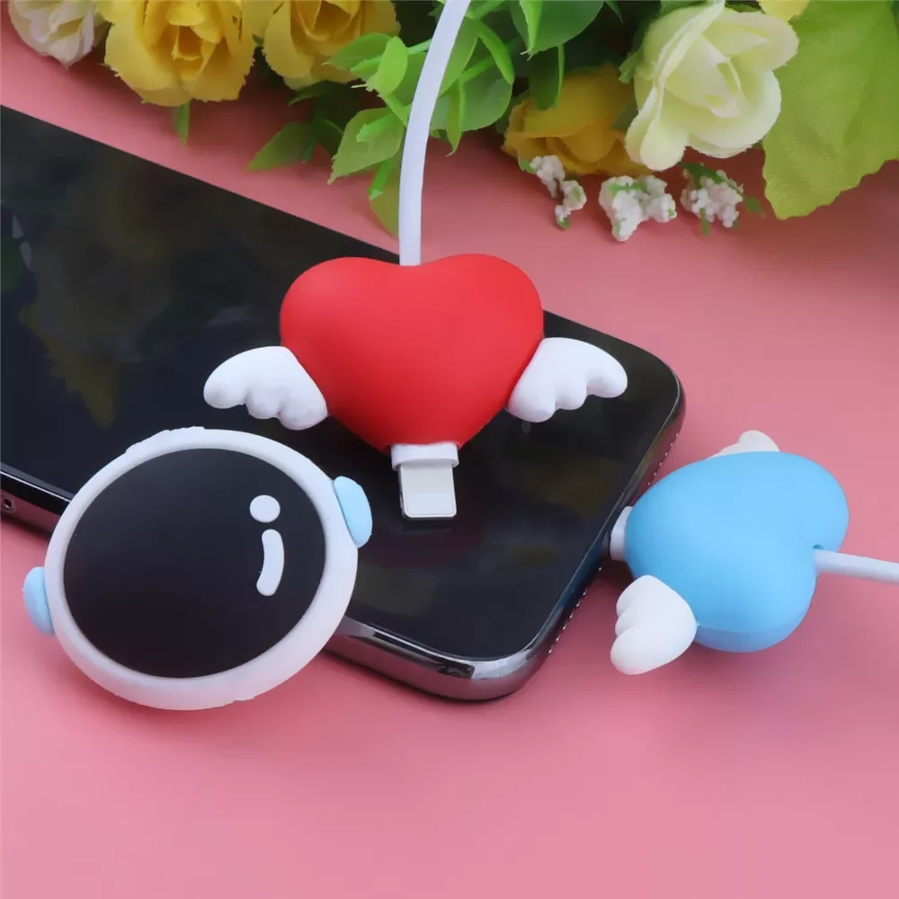 

Protector Cable Charger Animal Cable Bite Cute USB Cable Protector Winder Anime Kawaii Organizer Cover For IPhone