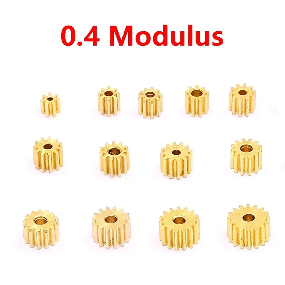 

5 шт./лот 7T 8T 9T 10T 11T 12T 13T 14T 16T 18T Зубья 0,4M Модуль Латунная шестерня Медная шестерня Подходит для вала двигателей 1 мм 1,5 мм 2 мм 2,3 мм